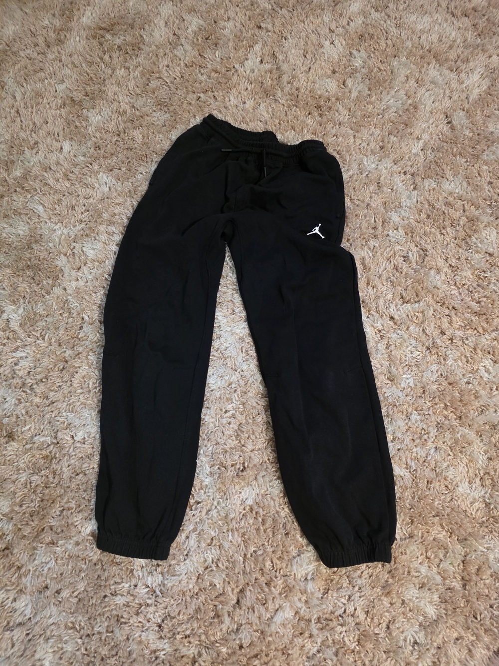 Jordan Black Kids Fleece Joggers with Jumpman Logo